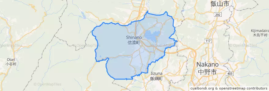 Mapa de ubicacion de Shinano.
