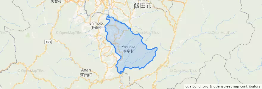 Mapa de ubicacion de 泰阜村.