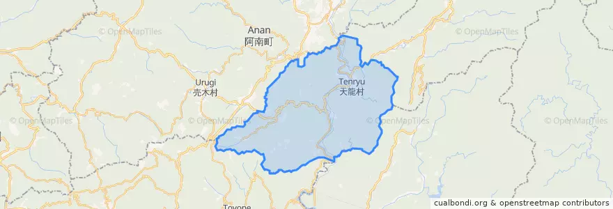 Mapa de ubicacion de 天龍村.