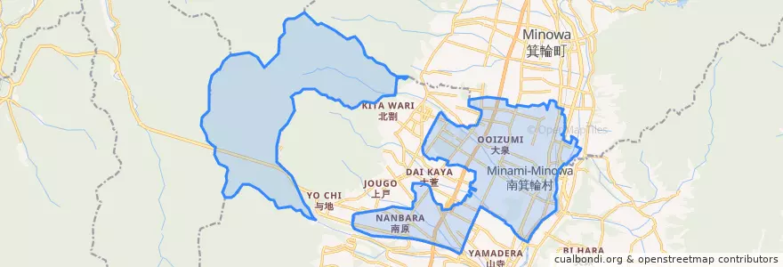 Mapa de ubicacion de 南箕輪村.