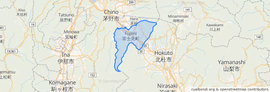 Mapa de ubicacion de Fujimi.