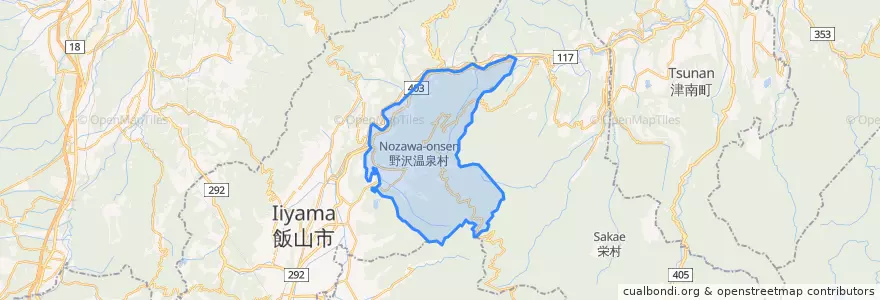 Mapa de ubicacion de 野沢温泉村.