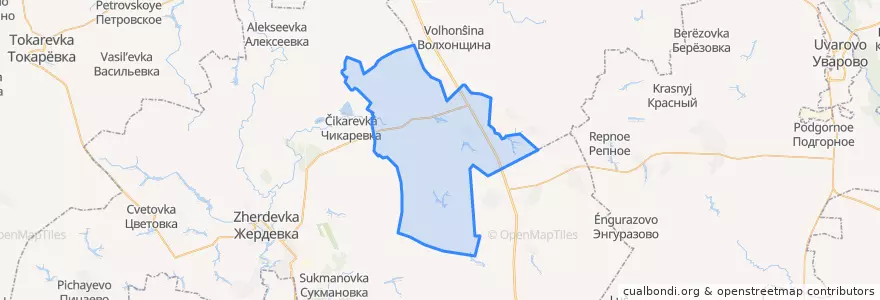 Mapa de ubicacion de Туголуковский сельсовет.