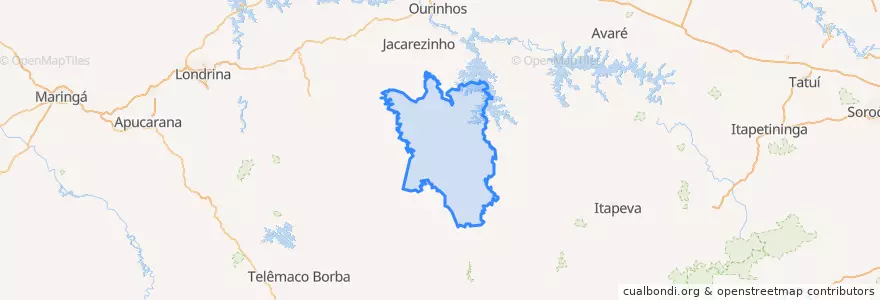 Mapa de ubicacion de Microrregião Wenceslau Braz.