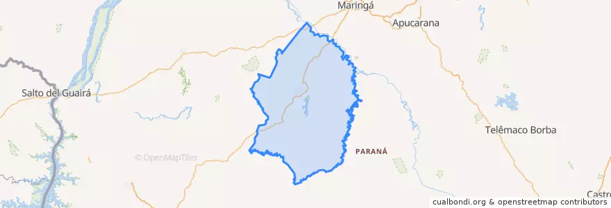 Mapa de ubicacion de Microrregião Campo Mourão.