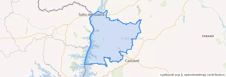 Mapa de ubicacion de Microrregião Toledo.
