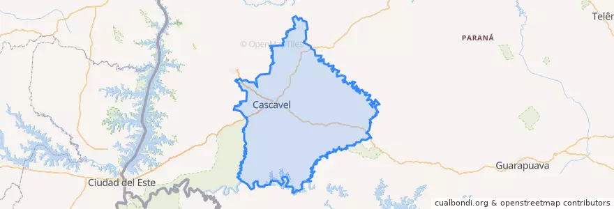 Mapa de ubicacion de Microrregião Cascavel.