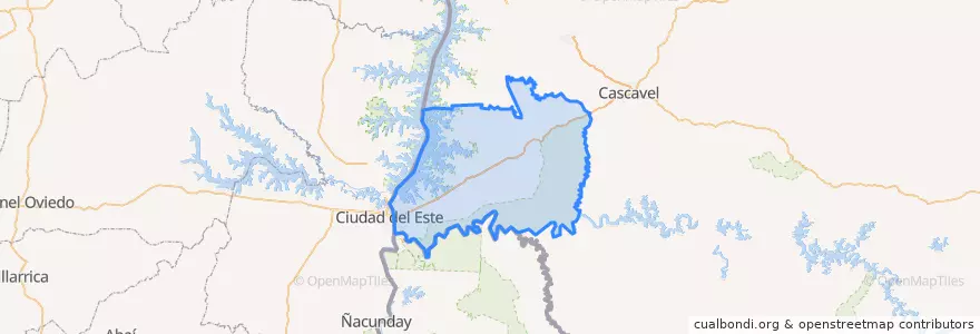 Mapa de ubicacion de Microrregião Foz do Iguaçu.