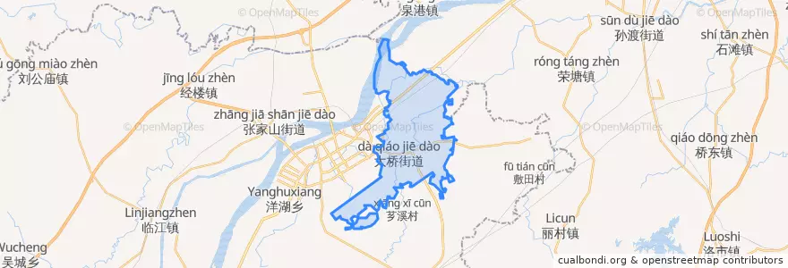 Mapa de ubicacion de 大桥街道.