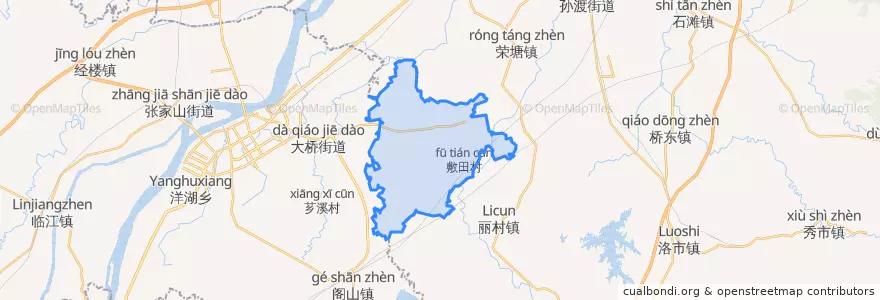 Mapa de ubicacion de 观上镇.