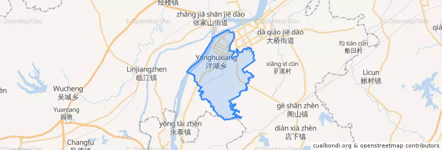Mapa de ubicacion de 洋湖乡.