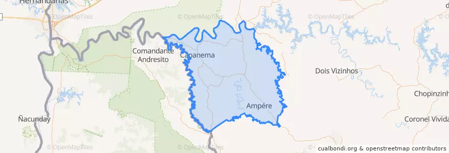 Mapa de ubicacion de Microrregião de Capanema.