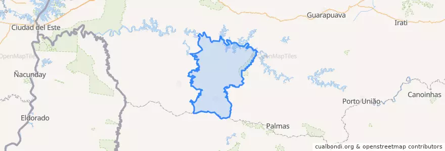 Mapa de ubicacion de Microrregião de Pato Branco.