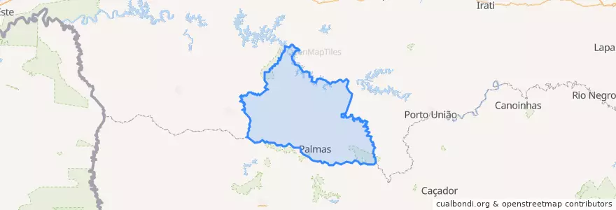 Mapa de ubicacion de Microrregião de Palmas.