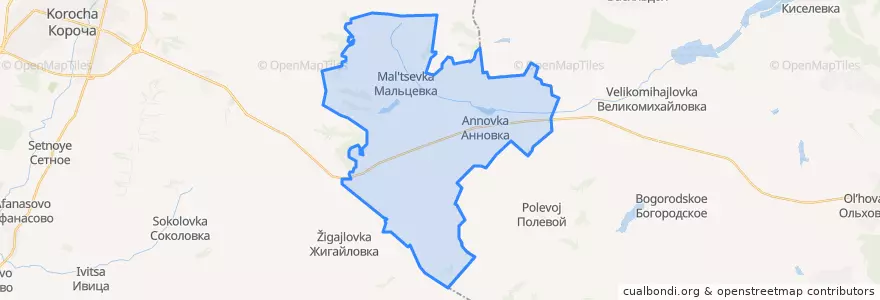 Mapa de ubicacion de Анновское сельское поселение.