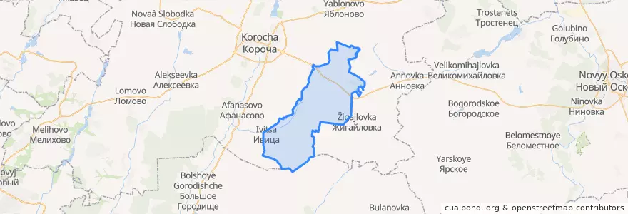 Mapa de ubicacion de Соколовское сельское поселение.