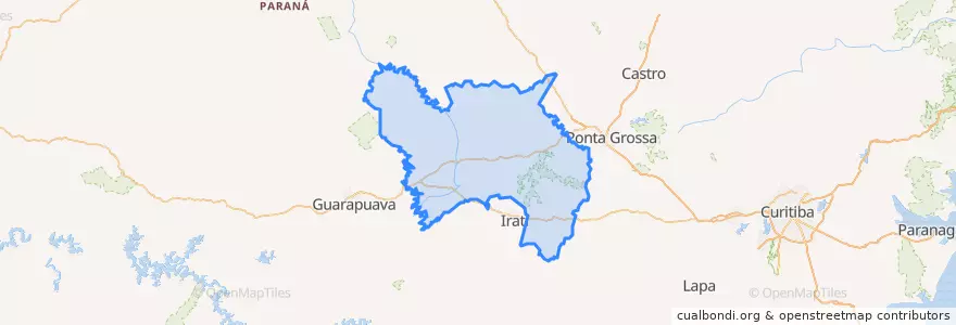 Mapa de ubicacion de Microrregião de Prudentópolis.