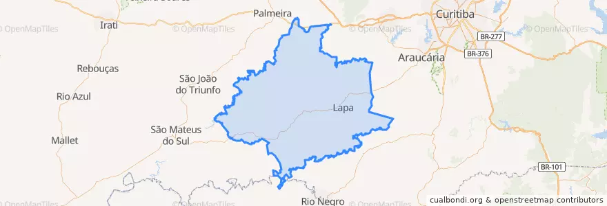 Mapa de ubicacion de Microrregião de Lapa.