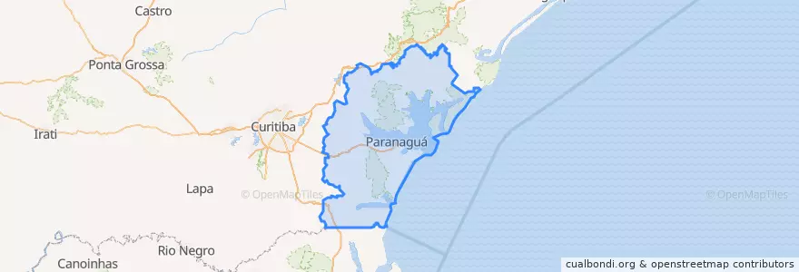 Mapa de ubicacion de Microrregião de Paranaguá.