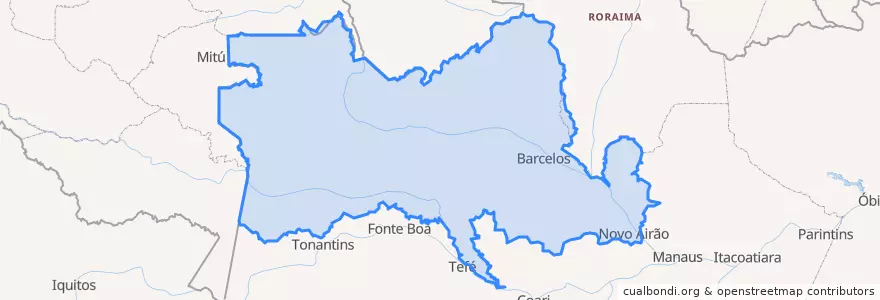 Mapa de ubicacion de Região Geográfica Intermediária de Parintins.