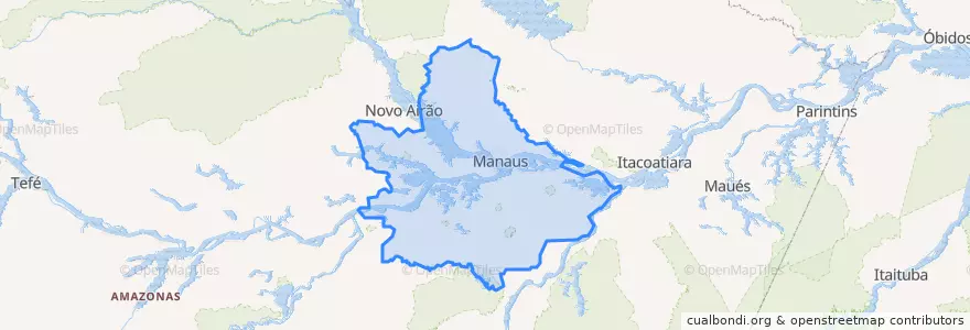 Mapa de ubicacion de Microrregião de Manaus.