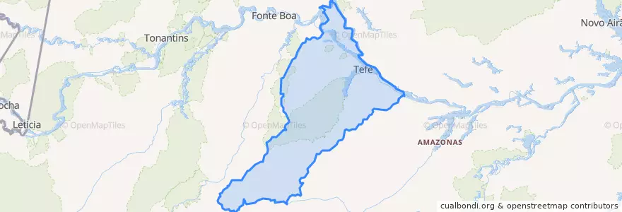 Mapa de ubicacion de Microrregião de Tefé.