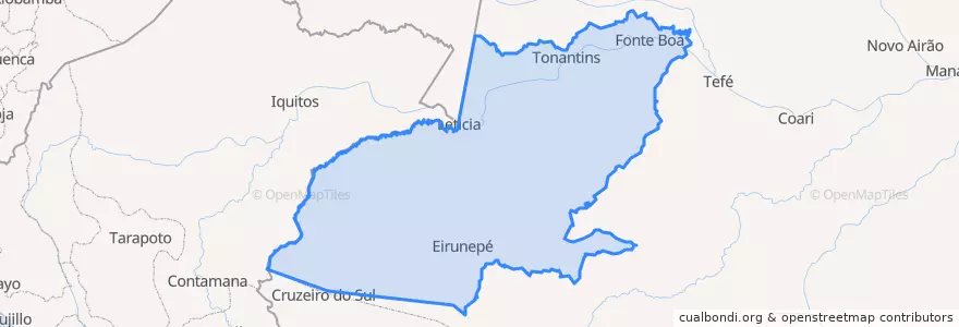 Mapa de ubicacion de Região Geográfica Intermediária de Tefé.