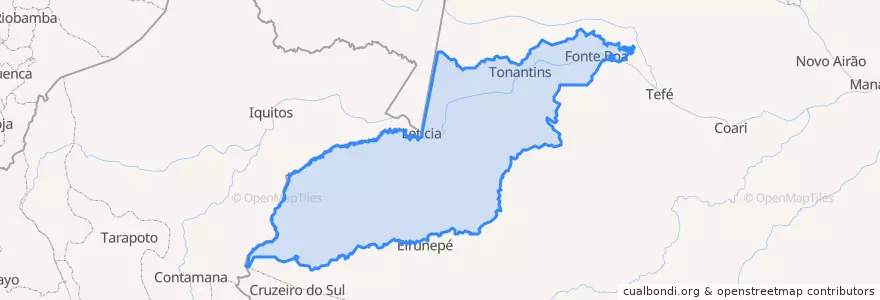 Mapa de ubicacion de Microrregión del Alto Solimões.