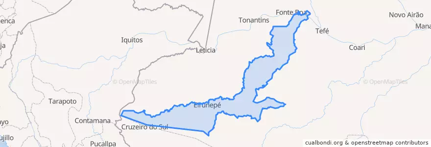 Mapa de ubicacion de Microrregião de Juruá.