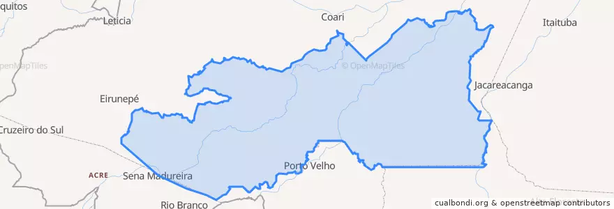 Mapa de ubicacion de Região Geográfica Intermediária de Lábrea.
