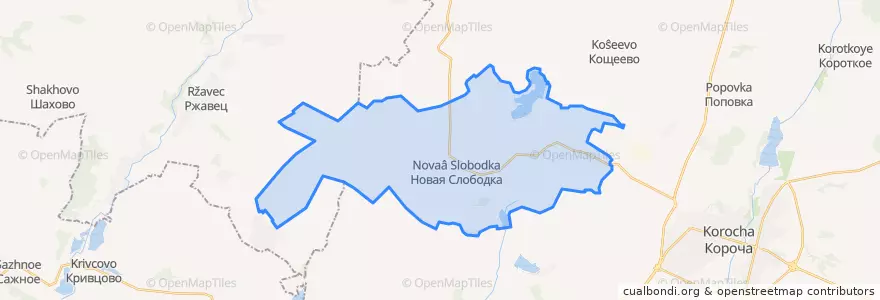 Mapa de ubicacion de Новослободское сельское поселение.