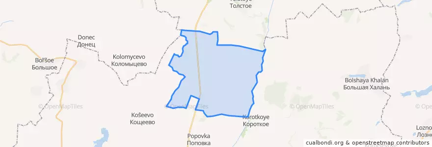 Mapa de ubicacion de Плотавское сельское поселение.