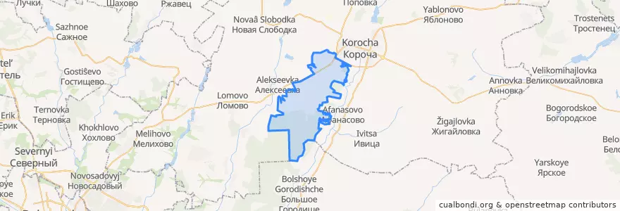 Mapa de ubicacion de Проходенское сельское поселение.