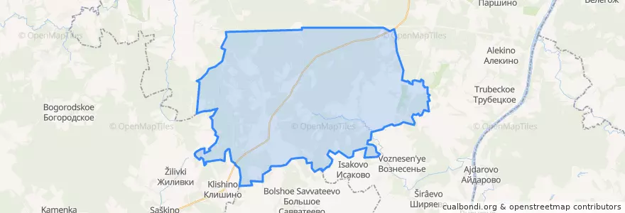 Mapa de ubicacion de сельское поселение Село Петрищево.