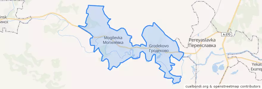 Mapa de ubicacion de Могилевское сельское поселение.