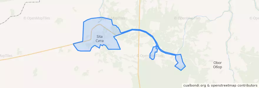 Mapa de ubicacion de Ситинское сельское поселение.