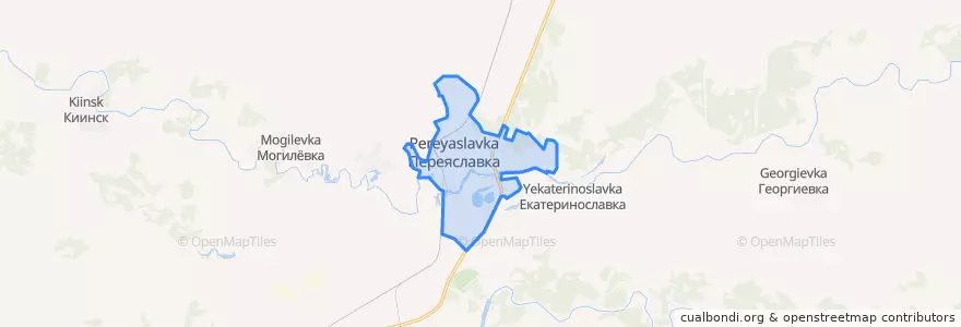 Mapa de ubicacion de городское поселение Переяславка.