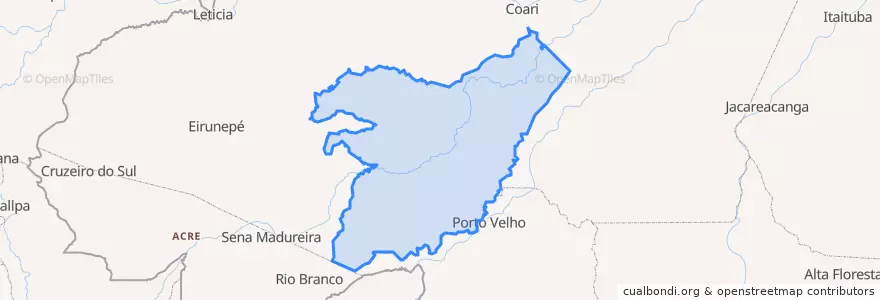 Mapa de ubicacion de Microrregião de Purus.