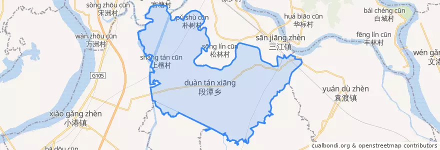 Mapa de ubicacion de 段潭乡.