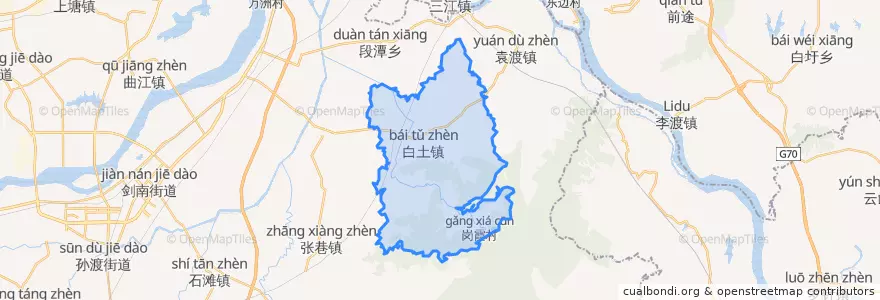 Mapa de ubicacion de 白土镇.