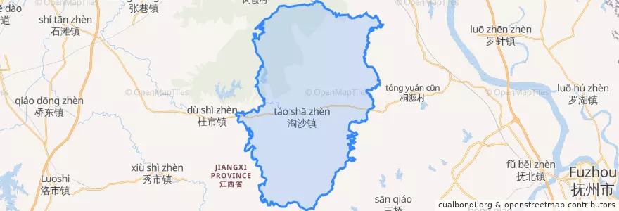 Mapa de ubicacion de 淘沙镇.