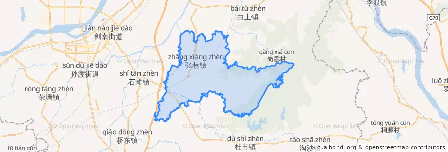 Mapa de ubicacion de 张巷镇.