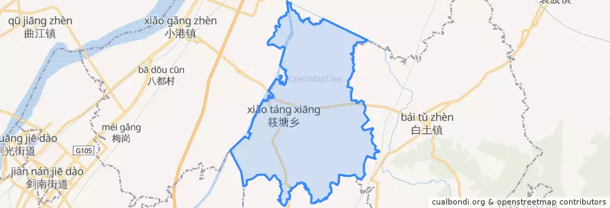 Mapa de ubicacion de 筱塘乡.