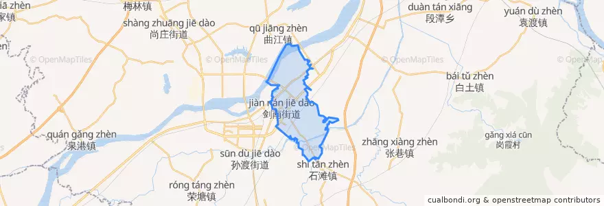 Mapa de ubicacion de 剑南街道.