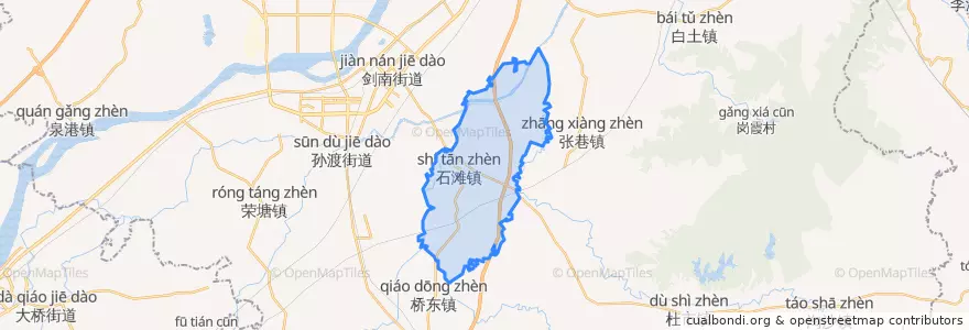 Mapa de ubicacion de 石滩镇.