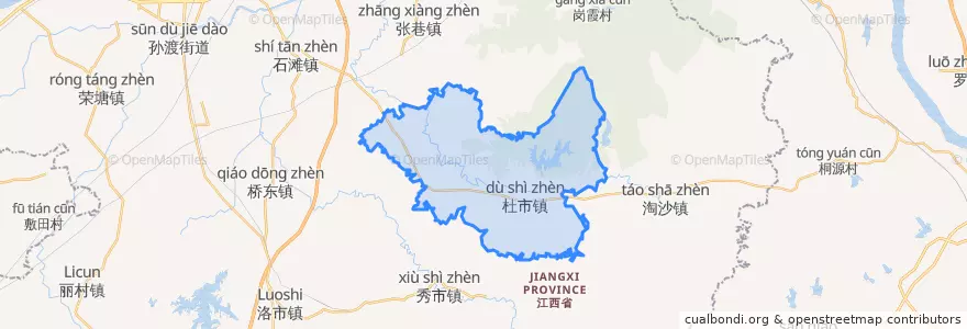 Mapa de ubicacion de 杜市镇.