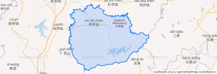 Mapa de ubicacion de 秀市镇.