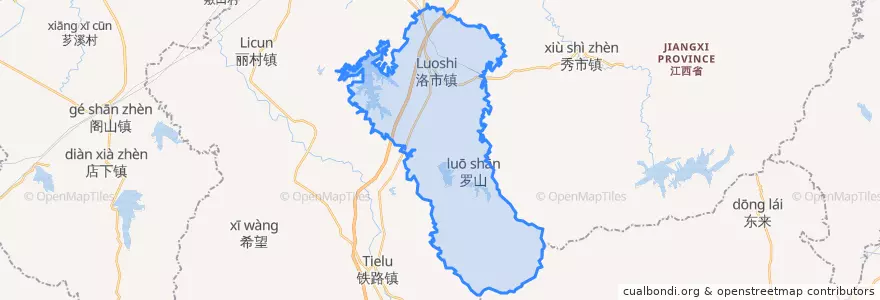 Mapa de ubicacion de 洛市镇.