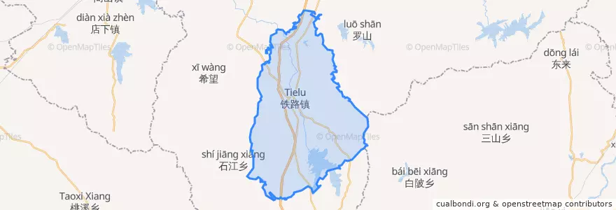 Mapa de ubicacion de 铁路镇.