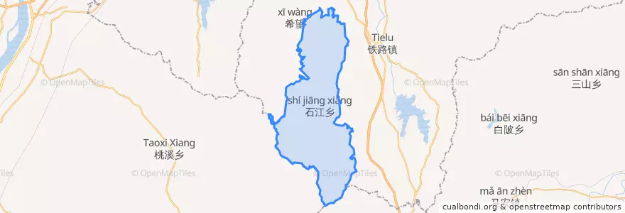 Mapa de ubicacion de 石江乡.